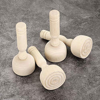 Juego de sellos de arcilla de madera de OwnMy, sellos de madera, mango de madera, herramientas de cerámica con mango de madera, juego de 4 patrones de arcilla - Arteztik
