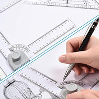 Tabla de dibujo A3 de escala de pulgadas, tabla de dibujo, conjunto de herramientas de dibujo gráfico arquitectónico con movimiento paralelo, set cuadrado, abrazaderas, transportador, patas de apoyo antideslizantes, regla deslizante - Arteztik
