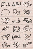 HERO Arts Ink y sellos Set, feliz animales - Arteztik
