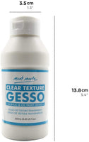 Mont Marte Premium Clear Texture Gesso acrílico mediano 8.45 oz (8.5 fl oz) - Arteztik
