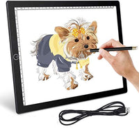 A4 – 4 mm. Caja de luz LED portátil Tracer, luz ajustable Pad para tabla de, LED de alimentación USB luz de Artcraft Tracing calco Copy para dibujo artistas, azul Venture - Arteztik
