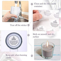 Willbond - Pegatinas de advertencia para velas, tarros de velas, etiquetas de seguridad de fusión de cera, círculos de 1.4 in (200) - Arteztik
