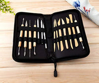 Juego de herramientas de escultura de cerámica y arcilla para regalo de Navidad, de GoFriend 14 piezas todo en uno de madera de arcilla para modelar arcilla de boj y escultura de cerámica Kit de herramientas con funda de lona con cremallera - Arteztik
