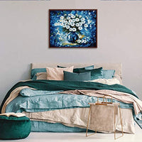 Mural de pared arte pintura por números DIY acrílico Kit de pintura para niños y adultos principiante – 16 x 20 pulgadas Van Gogh cielo estrellado con 3 cepillos y colores brillantes - Arteztik
