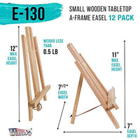 US Art Supply Caballete con armazón en forma de A, para exhibir sobre la mesa, tamaño pequeño, 11 pulgadas de alto (1 cada uno) - Arteztik
