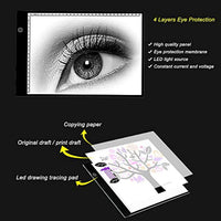 Dibujo LED Tracing Pad, A4 LED caja de luz Tracer Board con brillo ajustable USB Power para artistas, dibujo, dibujo, animación, pintura de diamantes, copia - Arteztik
