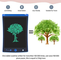 Tablet LCD de escritura tableta, 8.5 pulgadas de dibujo, tabletas para niños, tableros de doodle board, regalos para niños y adultos en casa, escuela y oficina, Azul - Arteztik
