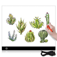 Caja de luz LED de dibujo Pad – A3 ultra delgada portátil USB Cable Regulable Brillo de la Pintura de la Junta para Artistas Dibujo Dibujo Dibujo Animación de Rayos X Vista - Arteztik
