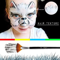Amagic - Juego de 6 brochas de pelo natural de cerdas de cerdo de cerdo de cerdo de cerdas de cerdas de cerdas de cerdo de cerdas de cerdo para pintura acrílica, mango largo de madera con estuche - Arteztik
