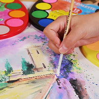 TBC The Best Crafts - Paleta de acuarela de 36 colores con 3 pinceles de pintura, suministros de arte educativo para la escuela de niños - Arteztik
