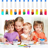 Anezus Juego de pinceles de pintura acrílica, 100 unidades, pinceles de acuarela pequeños, pinceles de nailon, pinceles para artistas de cabello para acuarela de aceite acrílico, pintura de uñas, arte de uñas, detalles en miniatura - Arteztik
