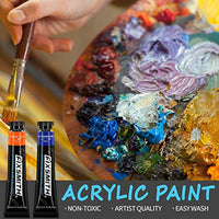 FIXSMITH - Juego de 12 paneles de pintura acrílica de calidad de artista, 24 colores/tubos (0.7 fl oz) - Arteztik
