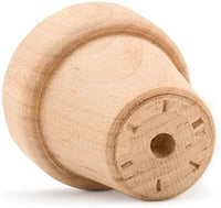 Craft – Flower Pot – 1 – 1/2 inches de altura y 1 – 5/8 inch Amplia a la apertura – Unfinished Madera Flor pot- por Pájaros Carpinteros Artesanía - Arteztik
