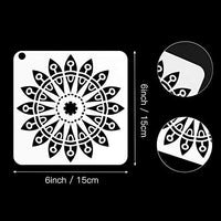 Outivity - 56 plantillas de mandala para pintar sobre madera, rocas, telas, metal, muebles y paredes, flexibles y reutilizables (3,6 x 3,6 pulgadas) - Arteztik
