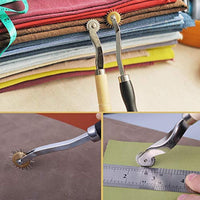 LUNARM - Rueda de rastreo profesional para puntada de 0.157 in y 0.079 in de piel con mango de madera para artes y manualidades de cuero - Arteztik
