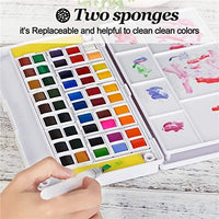 Artify - Juego de bocetos de acuarela para acuarela, 24 colores surtidos con 3 pinceles, juego de sartenes de acuarela perfecto para pinturas y dibujos animados, kit de acuarela de viaje mini - Arteztik
