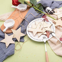 60 piezas de adornos de Navidad de madera sin terminar rebanadas con agujeros para niños, manualidades, centros de mesa de fiesta para colgar decoraciones (60 unidades) - Arteztik
