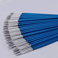 Paquete de 60 brochas redondas puntiagudas, cepillo de dibujo de rosca, pincel de dibujo hecho a mano, pincel de pintura de detalles para acrílico, aceite y acuarela (S(# 0)) - Arteztik
