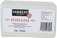 Arcilla de modelado Sargent Art Plastilina, 2 libras, color blanco (el embalaje puede variar) - Arteztik
