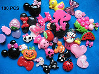 YYCRAFT lote a granel 100 piezas de resina para decoración de manualidades, álbumes de recortes, amuletos, bricolaje, lazos para el pelo, mezcla de centro - Arteztik
