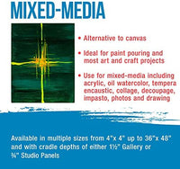U.S. Art Supply - Tableros de madera de abedul, 16.0 x 20.0 in, base de 1.5 in de profundidad (paquete de 2) lienzos de pared de madera para artistas – Pintura de medios mixtos, acrílico, aceite, etc. - Arteztik
