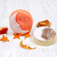 Molde de jabón de silicona para 4 cavidades Sun & Moon, molde de jabón de silicona para barra de loción casera, bombas de baño, arcilla polimérica, fabricación de resina DIY - Arteztik
