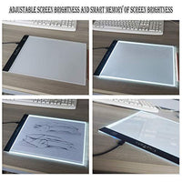 Cozonte - Caja de luz LED A4, almohadilla de luz para pintura de diamante 5D para pintar con diamantes, ver símbolos y números más claros, almohadilla de luz con soporte desmontable y clips - Arteztik
