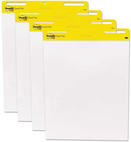 Post-it Self-Stick unruled Easel Pad Valor añadido, 25 x 30 in, color blanco, Pad de 30 hojas, pack de 4 - Arteztik
