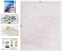BANLANA - Kit de pintura por números para adultos con marco de madera, 16.0 x 20.0 in, enmarcado, para adultos - Arteztik
