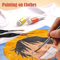 Juego de pinceles de pintura en miniatura para acuarela, acrílico, aceite, pestañas, copos de nieve y plumas finas, uñas, modelos de pintura (negro) - Arteztik
