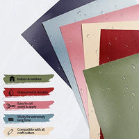 Paquete de hojas de vinilo adhesivas, 12.0 x 12.0 in, ultra mate, paquete de vinilo autoadhesivo permanente en 6 colores para Cricut y Cameo (con 1 papel de transferencia) - Arteztik
