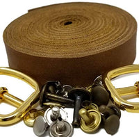 Correas de piel TOFL para artesanías, 4 onzas 1/6" de grosor, 1/2" de ancho y 72" de largo - Arteztik
