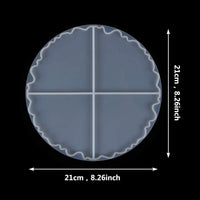 Moldes de resina para posavasos, de Simliber Irregular Wave Round Coaster para resina epoxi ágata posavasos moldes para resina fundido moldes de silicona para hacer bricolaje Craft - Arteztik
