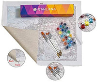 Pintura por números para adultos por Banlana, kit de pintura para adultos por números para principiantes en lienzo laminado de 16.0 x 20.0 in - Arteztik
