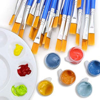 AROIC Paint Brushes Set,120 pcs Nylon Hair Brushes for Acrylic Oil Watercolor Artist Professional Painting Kits - Arteztik
