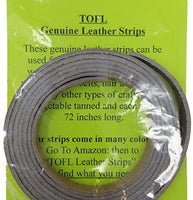 Correas de piel TOFL para artesanías, 4 onzas 1/6" de grosor, 1/2" de ancho y 72" de largo - Arteztik
