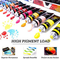 WINSONS juego de pintura acrílica, no tóxico, 24 colores (24 x 0.4 fl oz), pigmentos ideales para principiantes, pintores, niños, estudiantes, escuela y aula - Arteztik
