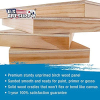 U.S. Art Supply - Tableros de madera de abedul para paneles de pintura de 18.0 x 24.0 in, cuna de 0.7 in de profundidad (paquete de 2) - Lienzo de pared de madera para artistas - Pintura para manualidades mixtas, acrílico, aceite, acuarela, encáustico - Arteztik
