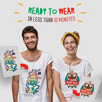 Raimarket Premium Papel de transferencia de calor para tela ligera o blanca | 20 hojas imprimibles | 8.5 x 11 pulgadas | Transferencias de camisetas térmicas DIY - Arteztik
