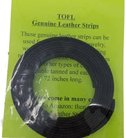 Correas de piel TOFL para artesanías, 4 onzas 1/6" de grosor, 1/2" de ancho y 72" de largo - Arteztik
