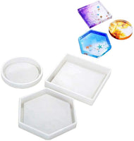 Yahpetes - Juego de 3 moldes redondos de resina epoxi para posavasos - Arteztik

