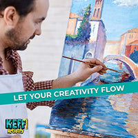 KEFF Creations - Juego de 32 paneles de pintura para lienzo para pintura, 5 x 7, 8 x 10, 3.5 x 4.7 in, 4.3 x 5.5 in, lienzo de algodón blanco para pinturas acrílicas, aceite, gouache, tempera. - Arteztik
