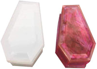KHTAA Moldes de resina de silicona, caja de almacenamiento de resina para ataúd, moldes de epoxi UV, moldes para joyas, manualidades, decoración del hogar, herramienta de bricolaje para Halloween - Arteztik
