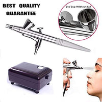 Youteo - Kit de aerógrafo de acción única con mini compresor de aire para decoración de tartas, maquillaje, diseño de uñas, tatuaje, pintura de modelos - Arteztik

