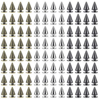 Favordrory Cono de 0.276 in x 0.394 in y tornillo de metal para manualidades de piel, 240 piezas (plata, negro, bronce) - Arteztik
