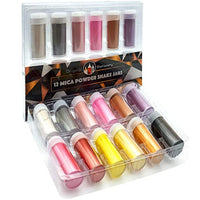 Pigmento perlado de mica en polvo, paquete de 12, juego de regalo con colores increíbles, juego de colores metálico de grado cosmético; hermosa fabricación de jabón de mica, masilla, bombas de baño, maquillaje, uñas - Arteztik
