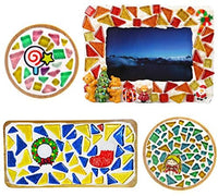 Mosaicos de oro rosa Classico de vidrio de 0.4 x 0.4 in de color de mosaico, ideal para manualidades de arte, 100 piezas, oro rosa - Arteztik
