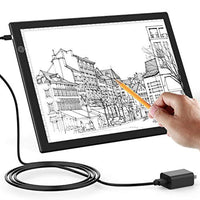 Artcraft - Caja de luz LED para dibujo de tatuaje, dibujo de dibujo de tatuaje, plantilla de animación, ultrafina, ajustable, escala, tipo C con adaptador de 5 V 1 A - Arteztik
