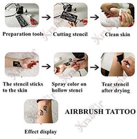22 hoja Cool purpurina tatuaje de la plantilla de dibujo para hombres, lobo dragón tigre Animal de calavera aerógrafo plantillas y plantillas - Arteztik
