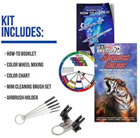 Master Airbrush KIT-SP19-20 juego de pintura con sistema vaporizador con compresor estándar (11 elementos) - Arteztik
